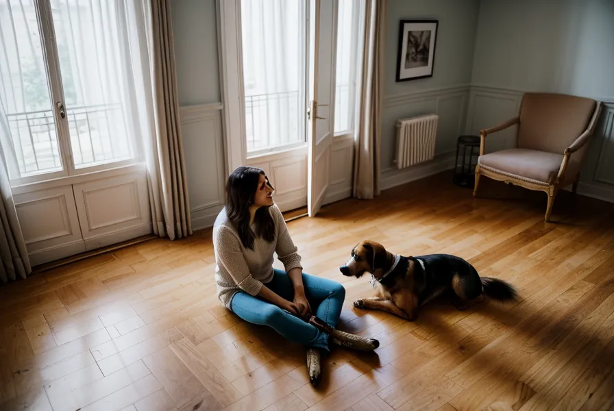 Grand sac de croquettes pour chien posé à côté d'un panier en osier trouvé d'occasion à Nantes