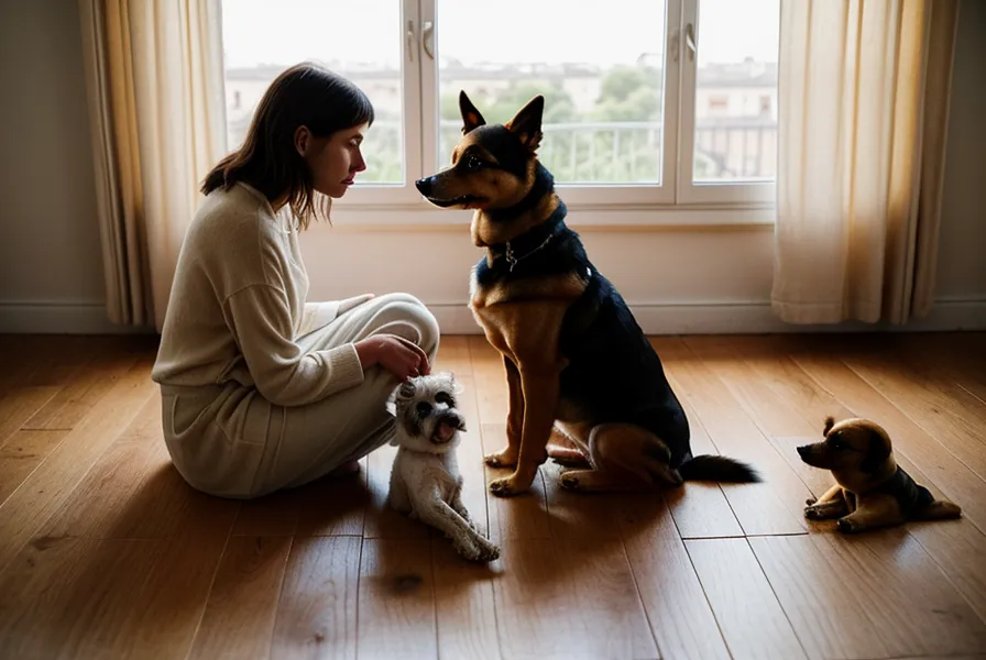 Un chien qui baille dans son panier, signal d'apaisement lié au bien-être canin et au besoin de repos.