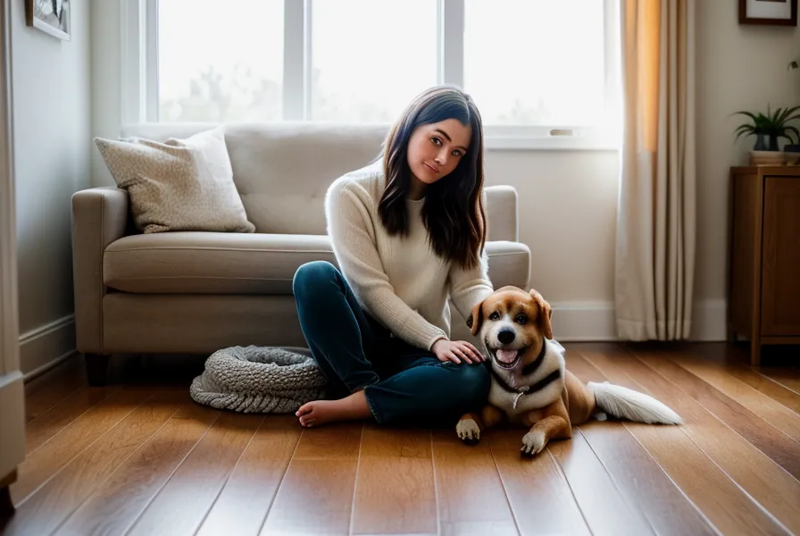 Chien calme reflété dans le rétroviseur d'une voiture, signe de bien-être canin pendant le trajet