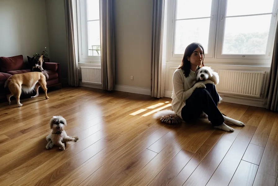 Rassurer un chien de refuge stressé par son nouvel environnement quotidien après l'adoption