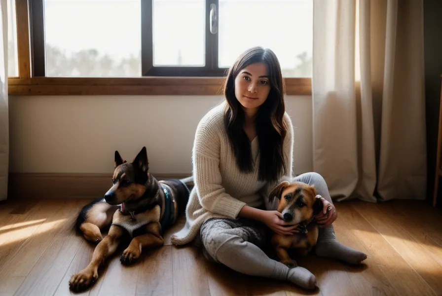 Chien senior calme dans son panier, exemple d'activité douce pour accompagner son vieillissement